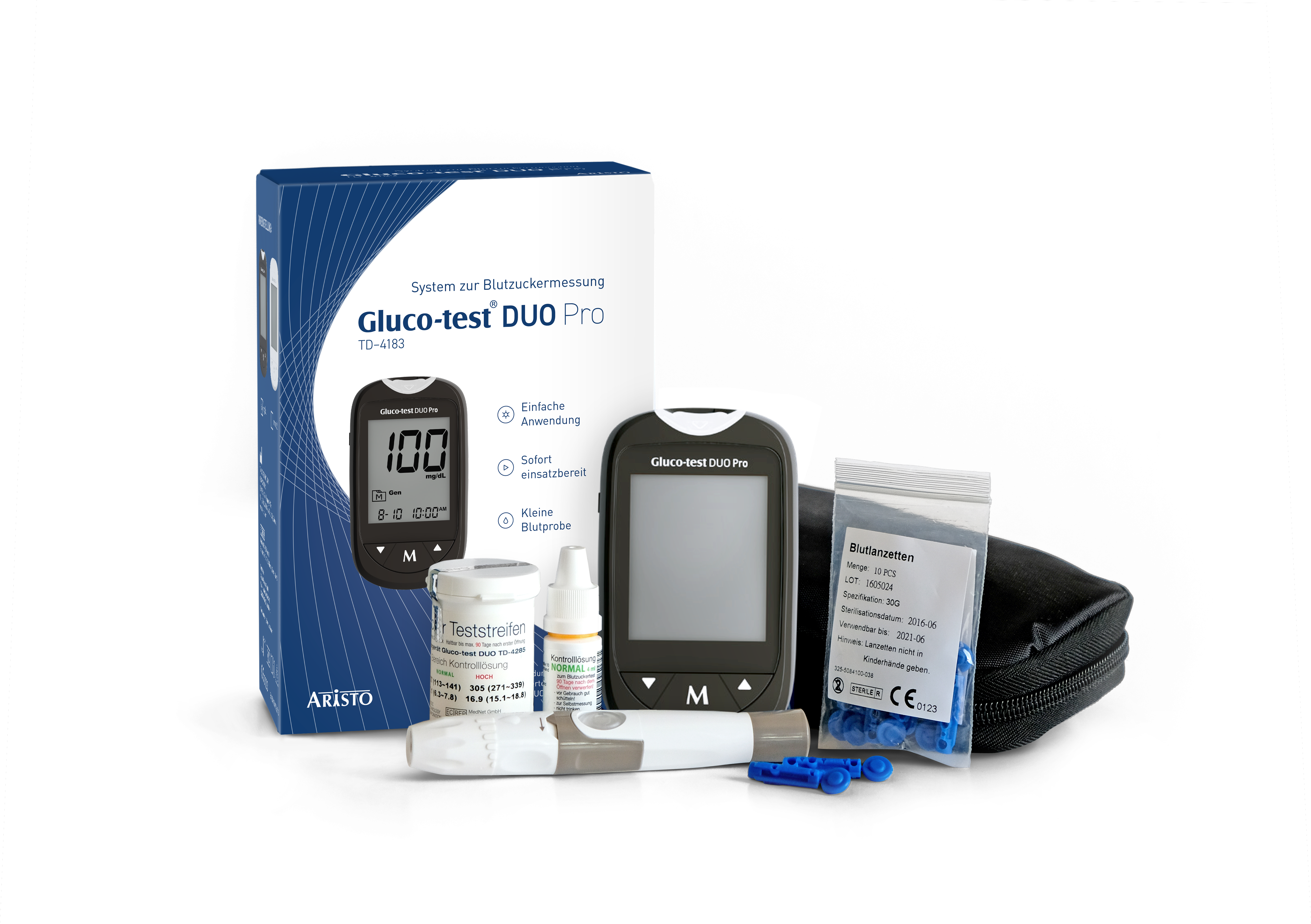 Gluco-test DUO® Starterset mg/dl schwarz