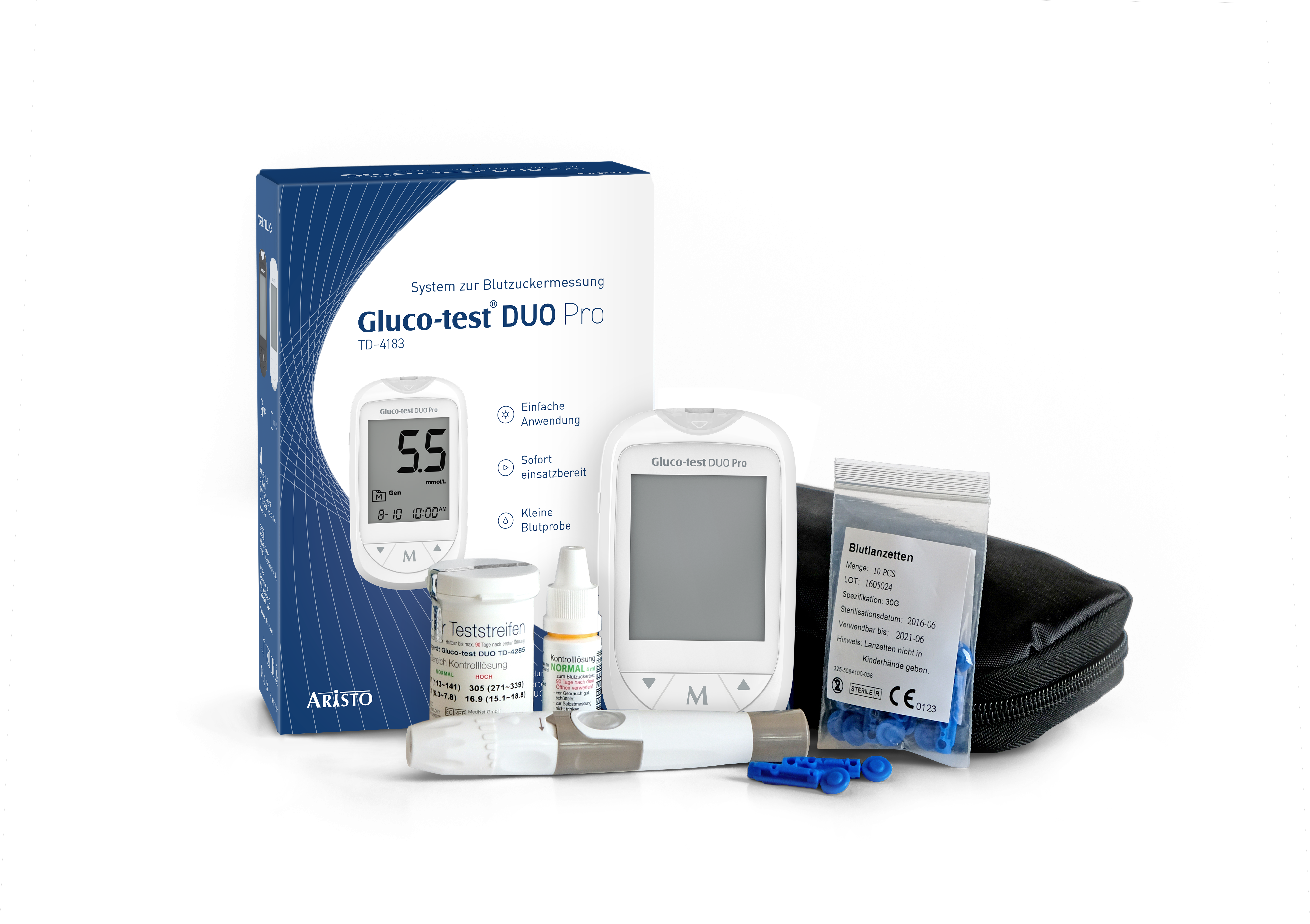 Gluco-test DUO® Starterset mmol/l weiß
